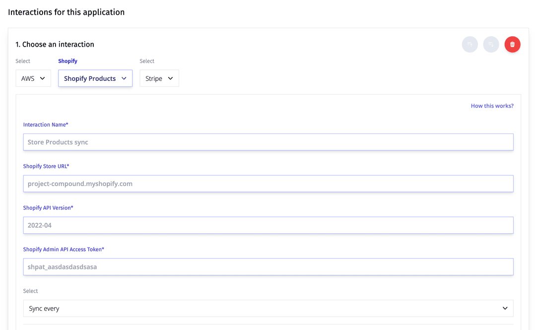 Shopify Products Integration