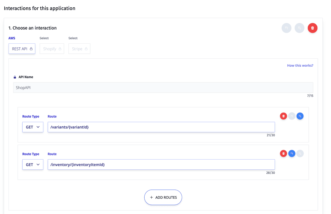 AWS API routes